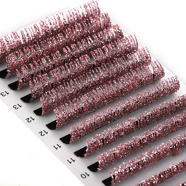 Cílios brilhantes brilho rosa
